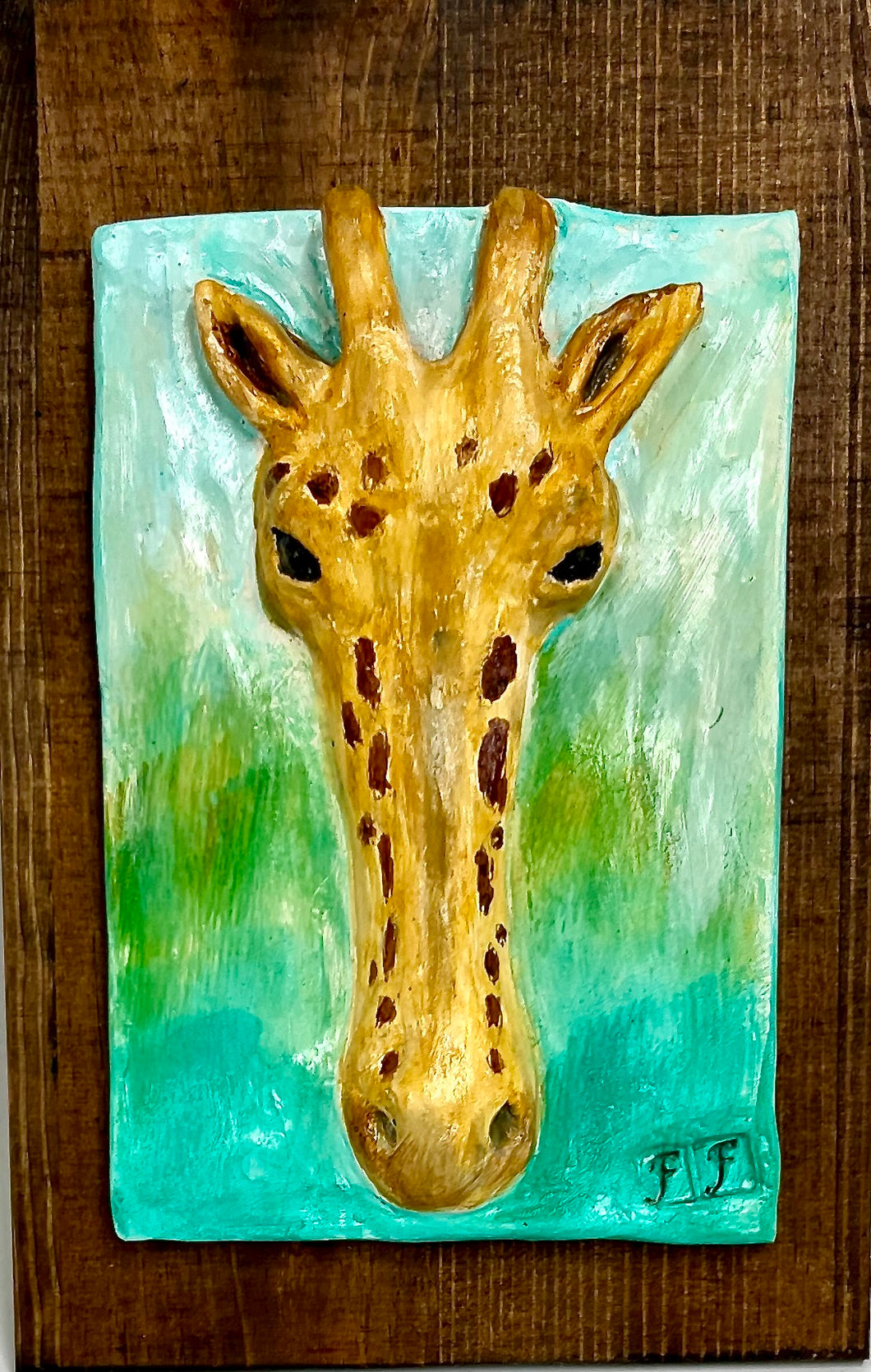 Giraffe Head in Relief